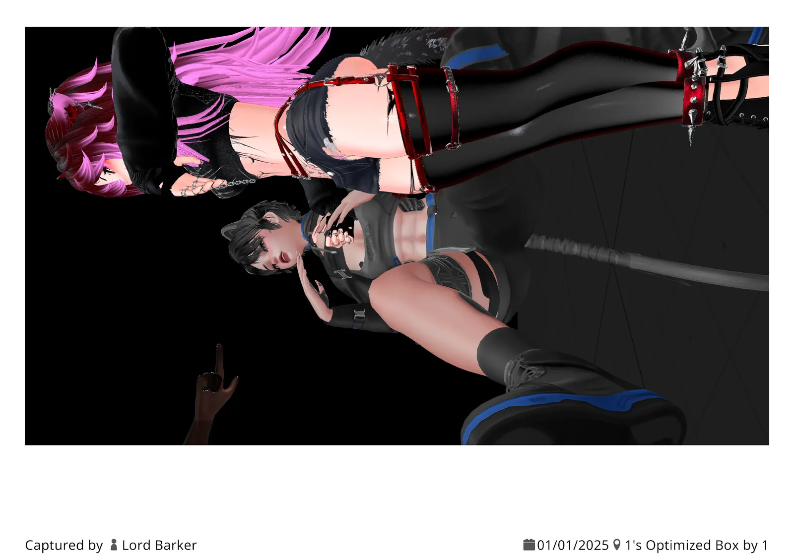 Friends celebrating together in VRChat on New Year's Day