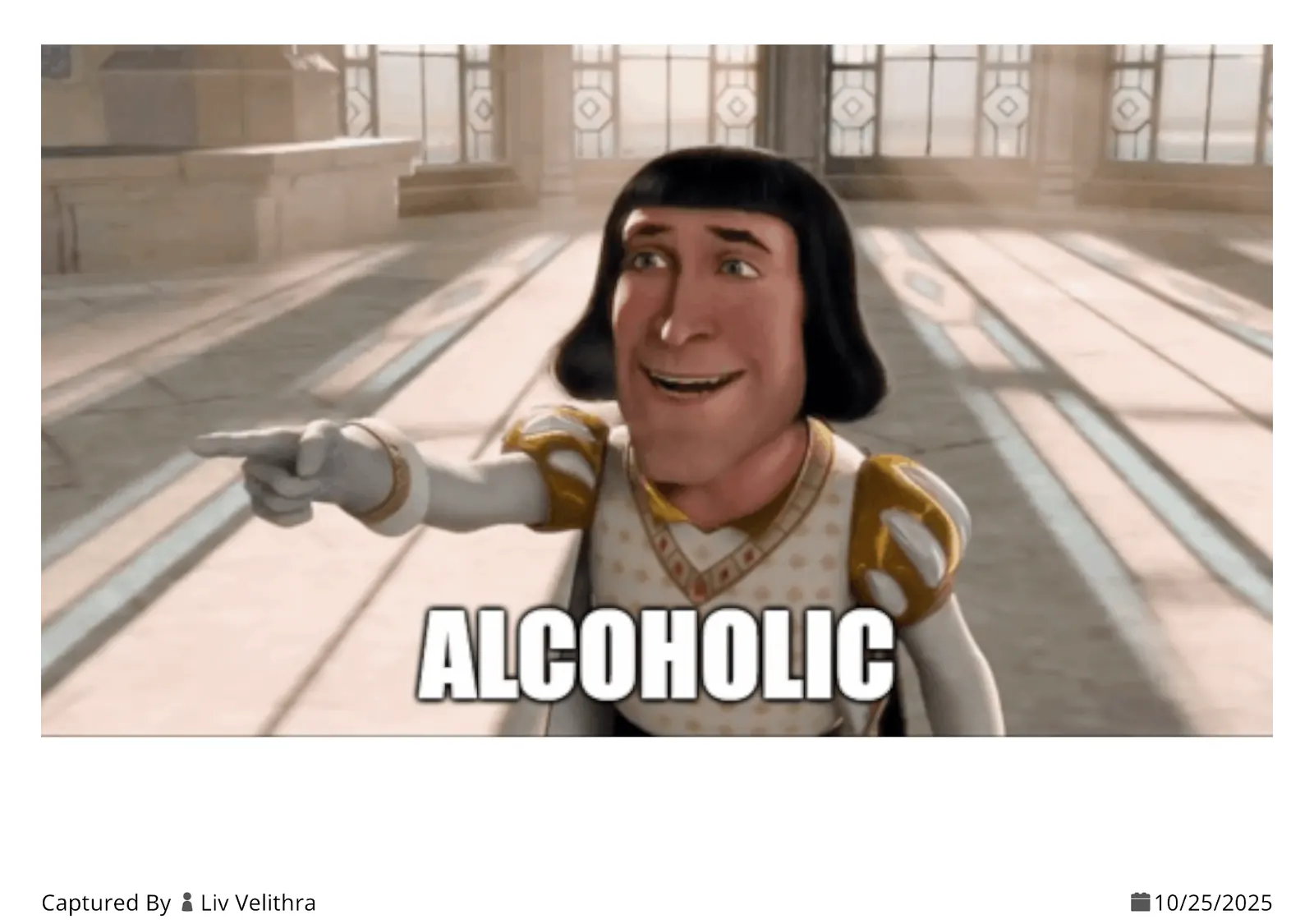 A humorous VRChat image captioned alcoholic